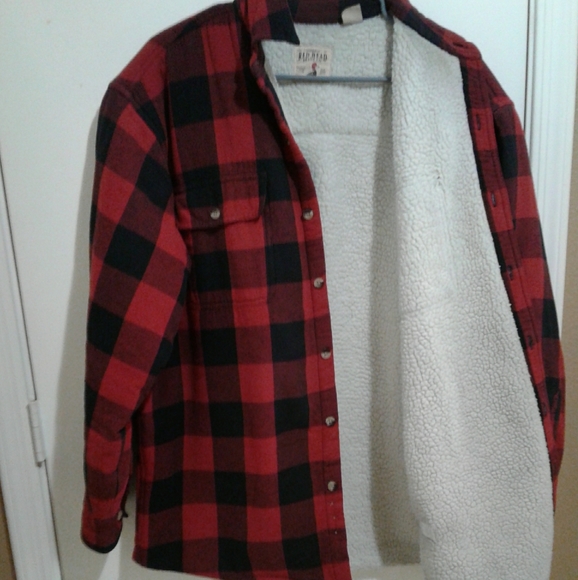 Head Buffalo Plaid Sherpa Lined Jacket 